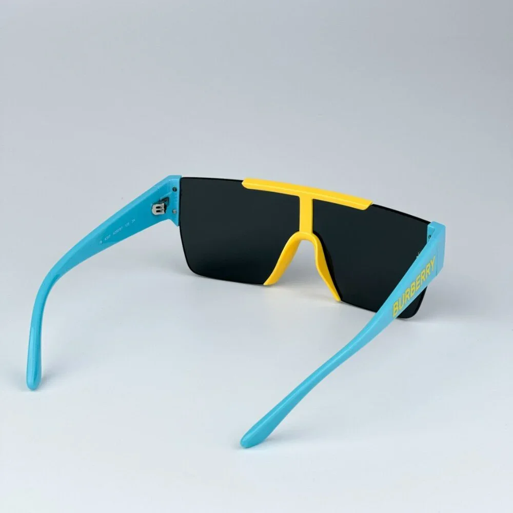 Burberry JB4387 405087 KIDS BRAND NEW Sunglasses Yellow Blue Grey Shield Unisex